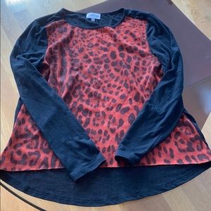 Mix Wear long sleeve tee with leopard detail